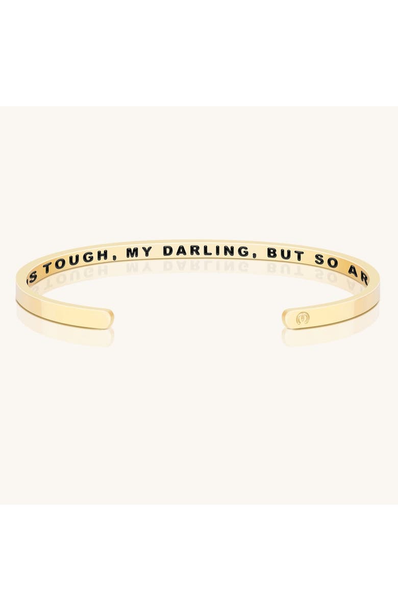 Mantra Life Is Tough, My Darling, But So Are You (within) bracelet, Main, color, Yellow Gold