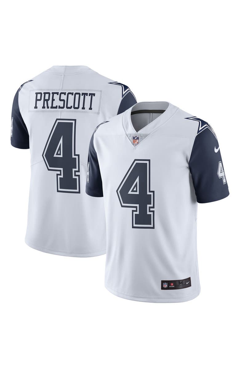 Nike Men's Nike Dak Prescott Dallas Cowboys White Color Rush Vapor Limited Jersey, Main, color, White