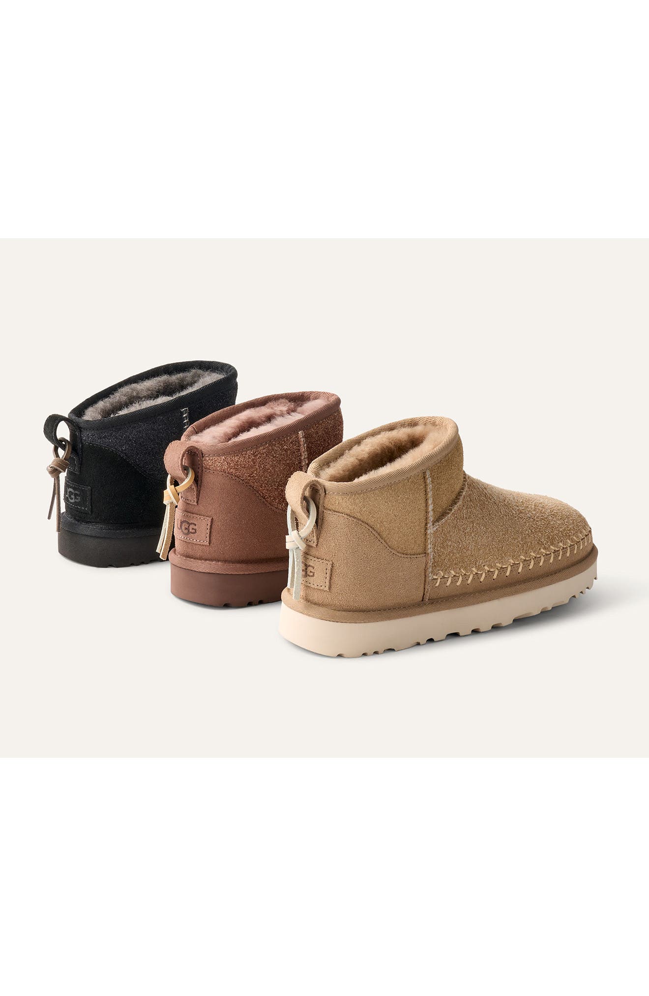 UGG® Classic Ultra Mini Biarritz Genuine Shearling Lined Bootie