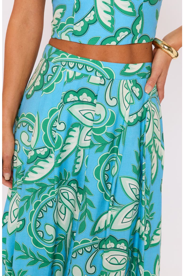 Florence Abstract Paisley Skirt, Alternate, color, BLUE