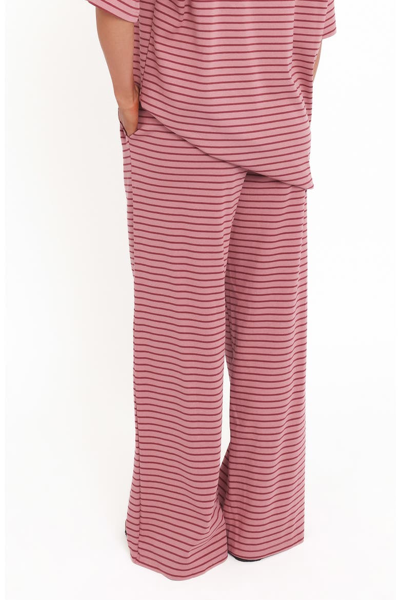 Wilda Stripe Knit Drawstring Pants, Alternate, color, PINK RED STRIPE