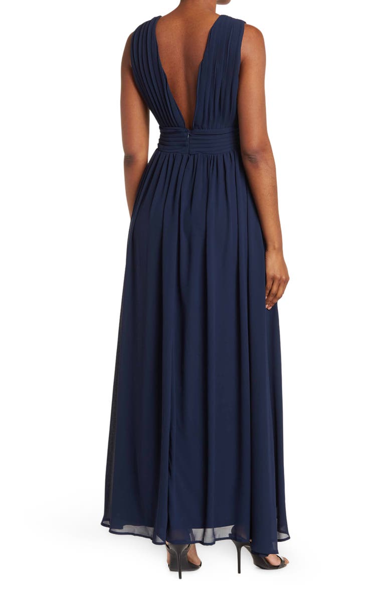 BY DESIGN Love by Design Athen Plunging V-Neck Maxi Dress, Alternate, color, Navy Blazer