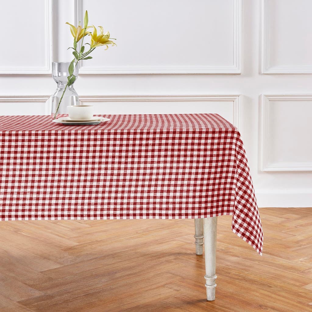 Solino Home Linen Table Throw In Red