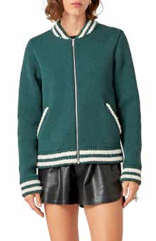 Knit Bomber Jacket
