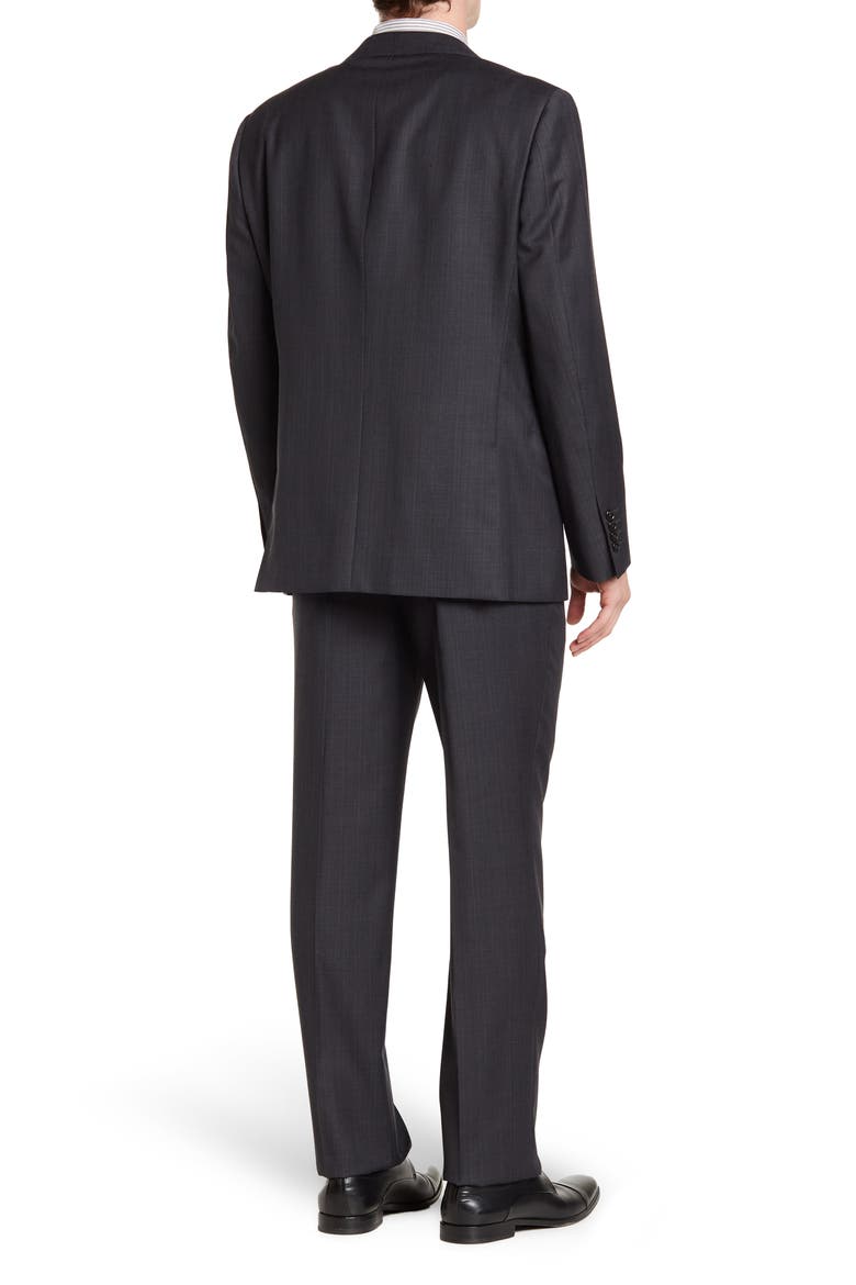 Tufo Solid Notch Collar Two Button Modern Fit Suit, Alternate, color, DARK GREY