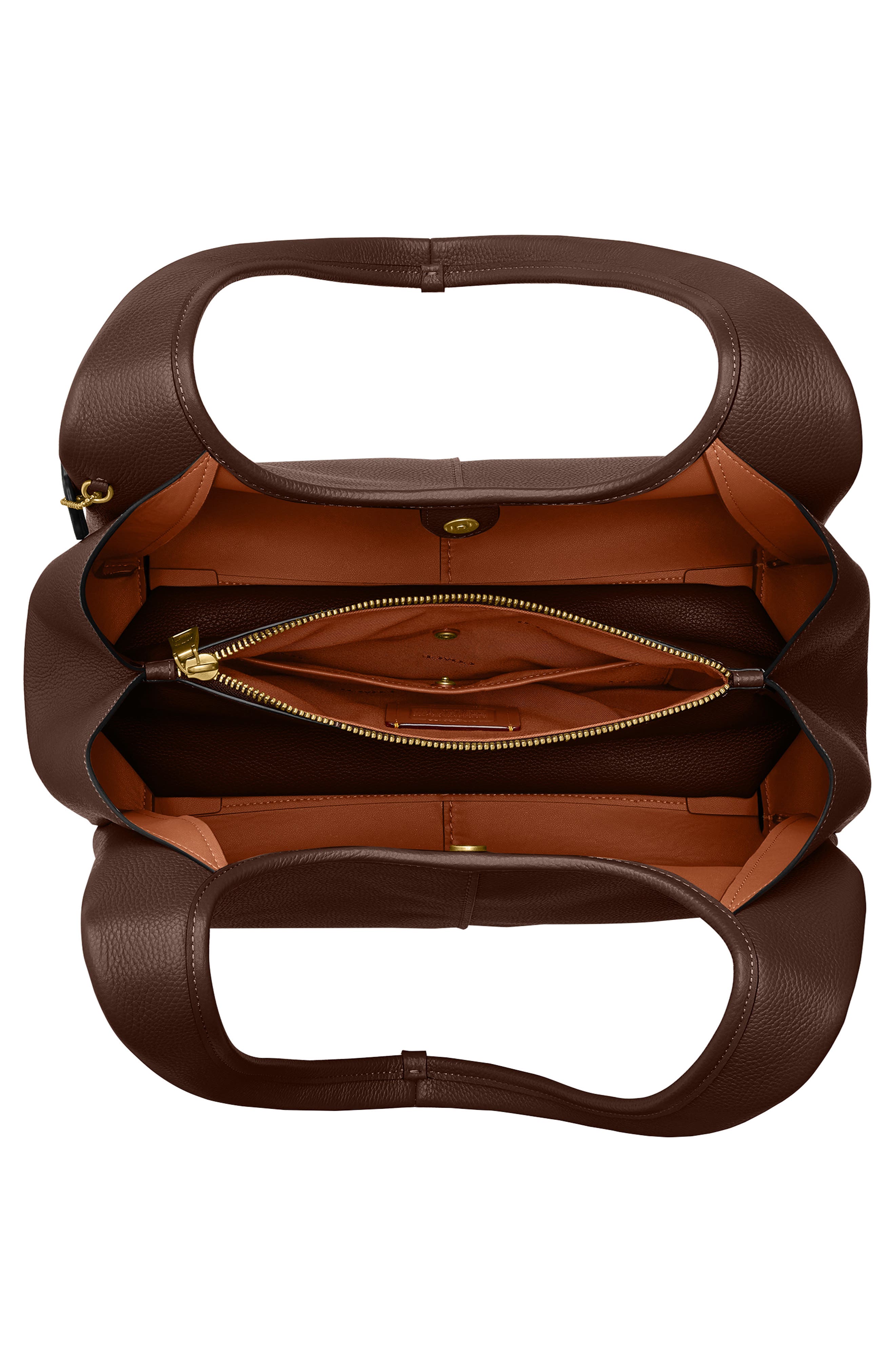 Lana Polished Pebble Leather Shoulder Bag, Alternate, color, BRASS/ MAPLE