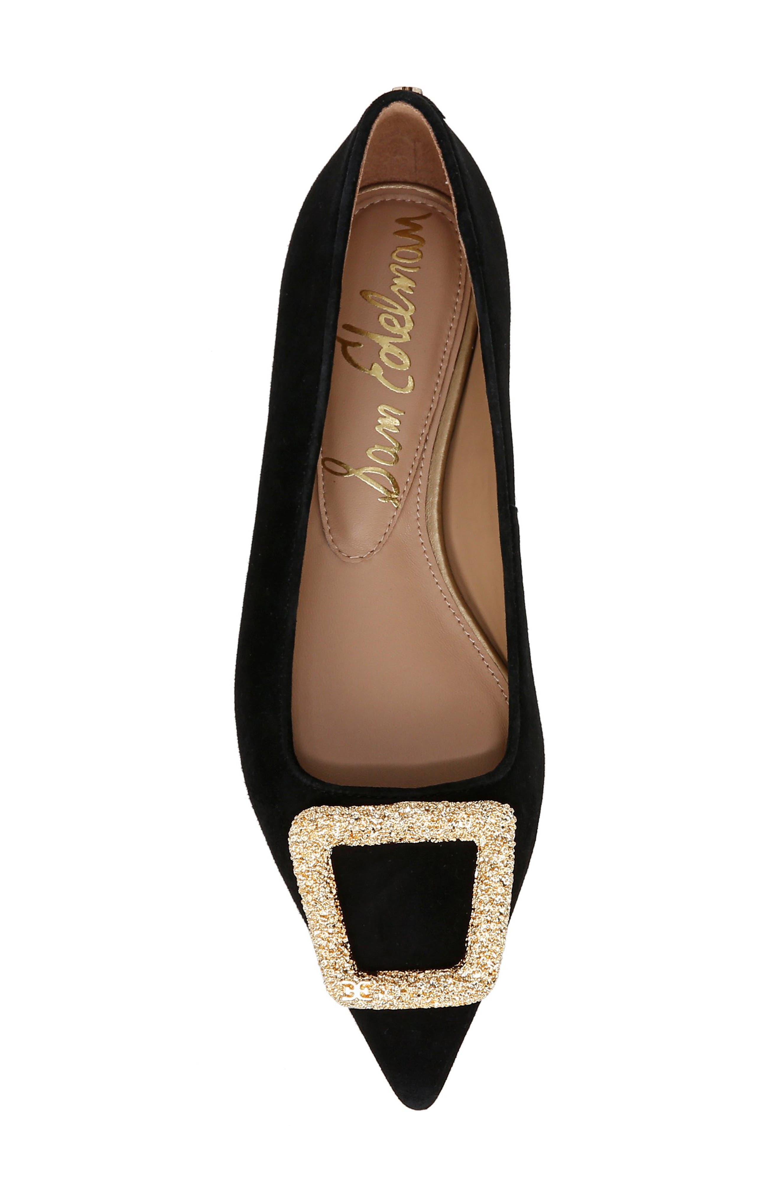 Sam Edelman Nico Pointed Toe Flat, Alternate, color, Black