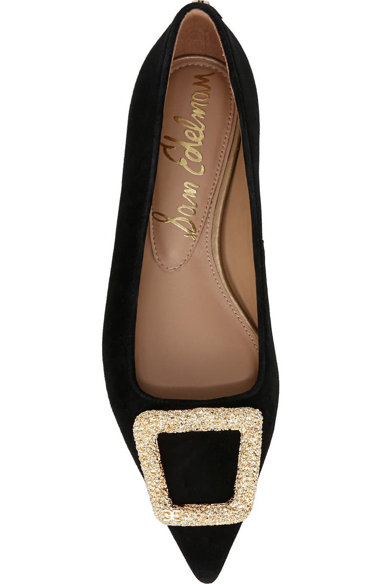 Sam Edelman Nico Pointed Toe Flat, Alternate, color, Black
