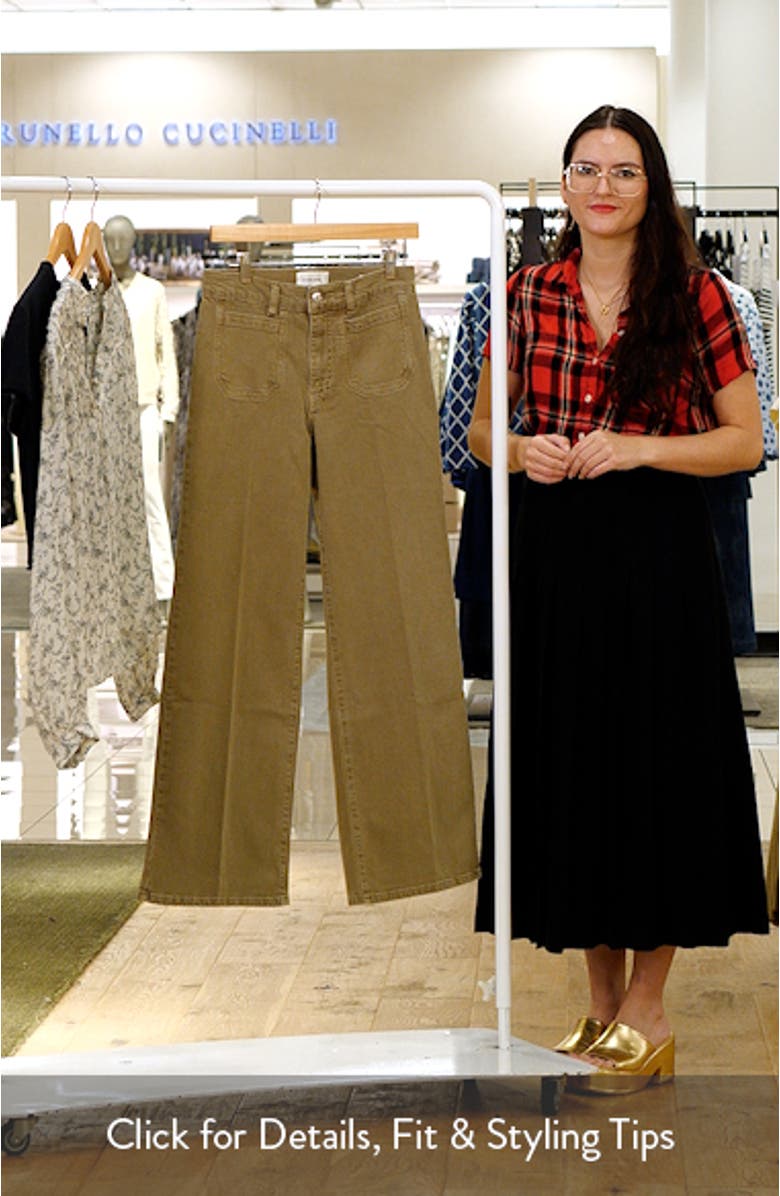 Le Slim Palazzo Patch Pocket High Waist Wide Leg Jeans, sales video thumbnail