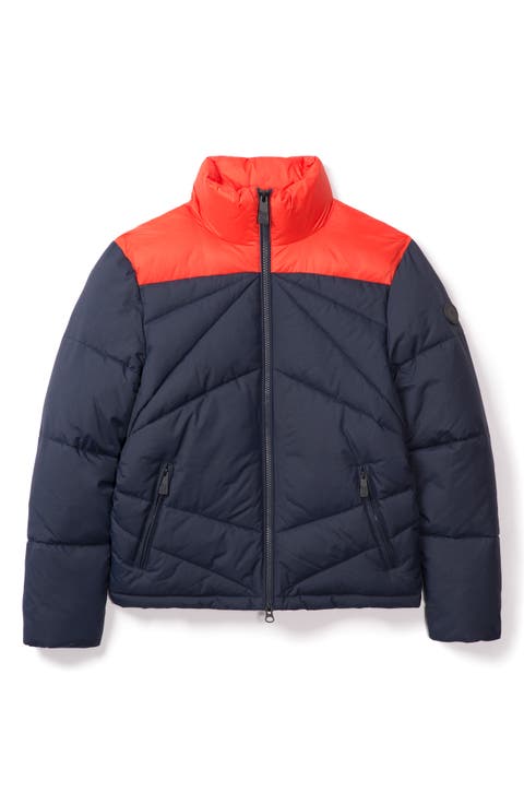 Vincent Colorblock Faux Shearling Lined Puffer Jacket
