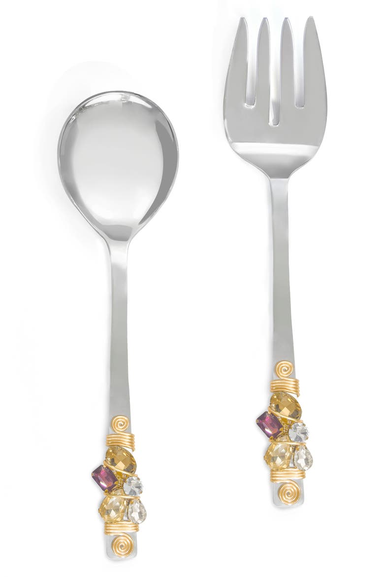 Embellished Constellation 2-Piece Salad Serving Set, Main, color, MULTI