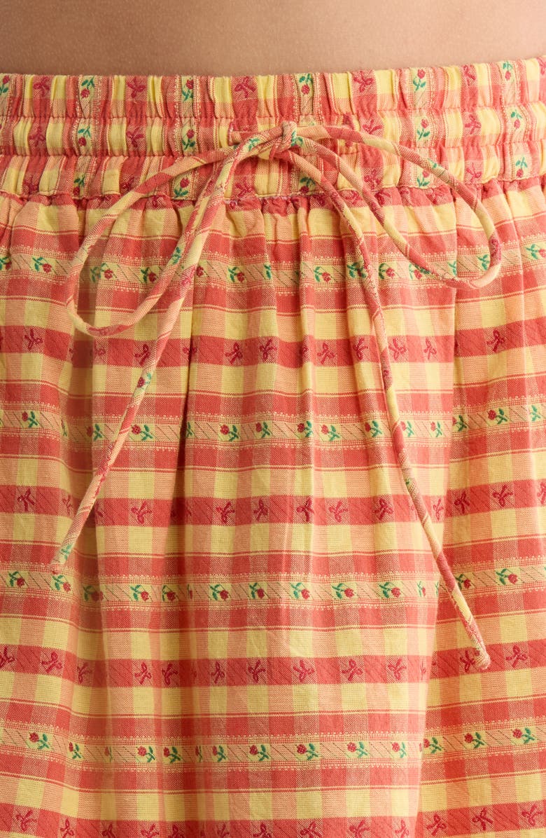 Damson Madder Cosette Rara Tiered Organic Cotton Midi Skirt, Alternate, color, Orange