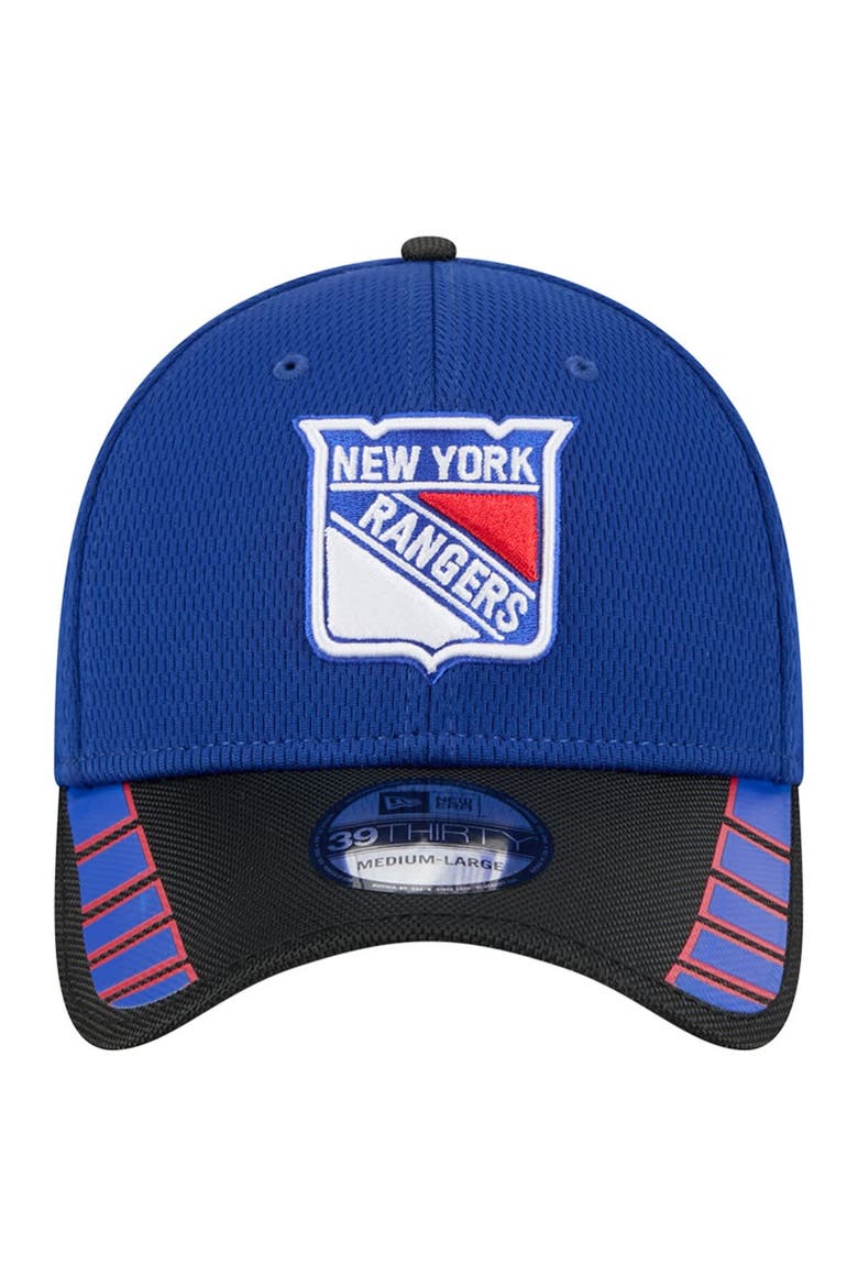 Men's New Era  Blue New York Rangers Visor Hit 39THIRTY Flex Hat, Alternate, color, Blue