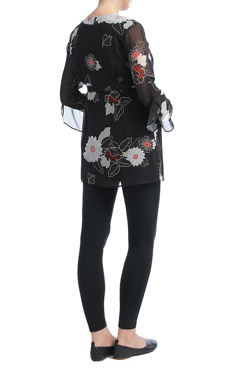 Kimi and Kai Kimi & Kai Kay V-Neck Belted Maternity Blouse, Alternate, color, 