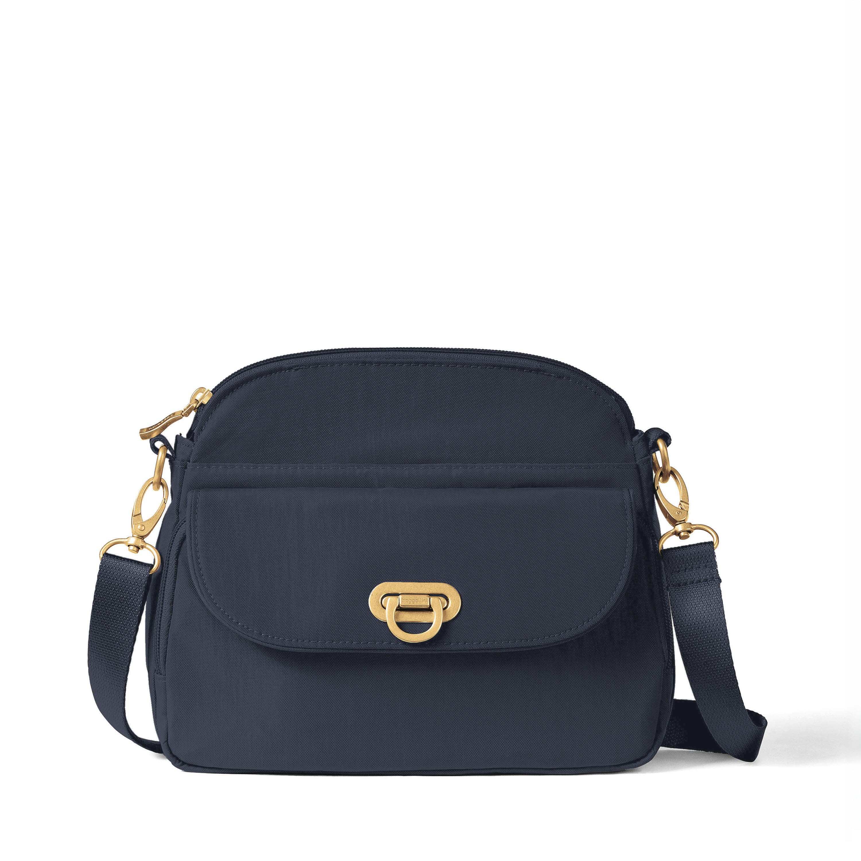 Coastal Flip Lock Crossbody Bag, Main, color, French Navy W/ Gold Hardware