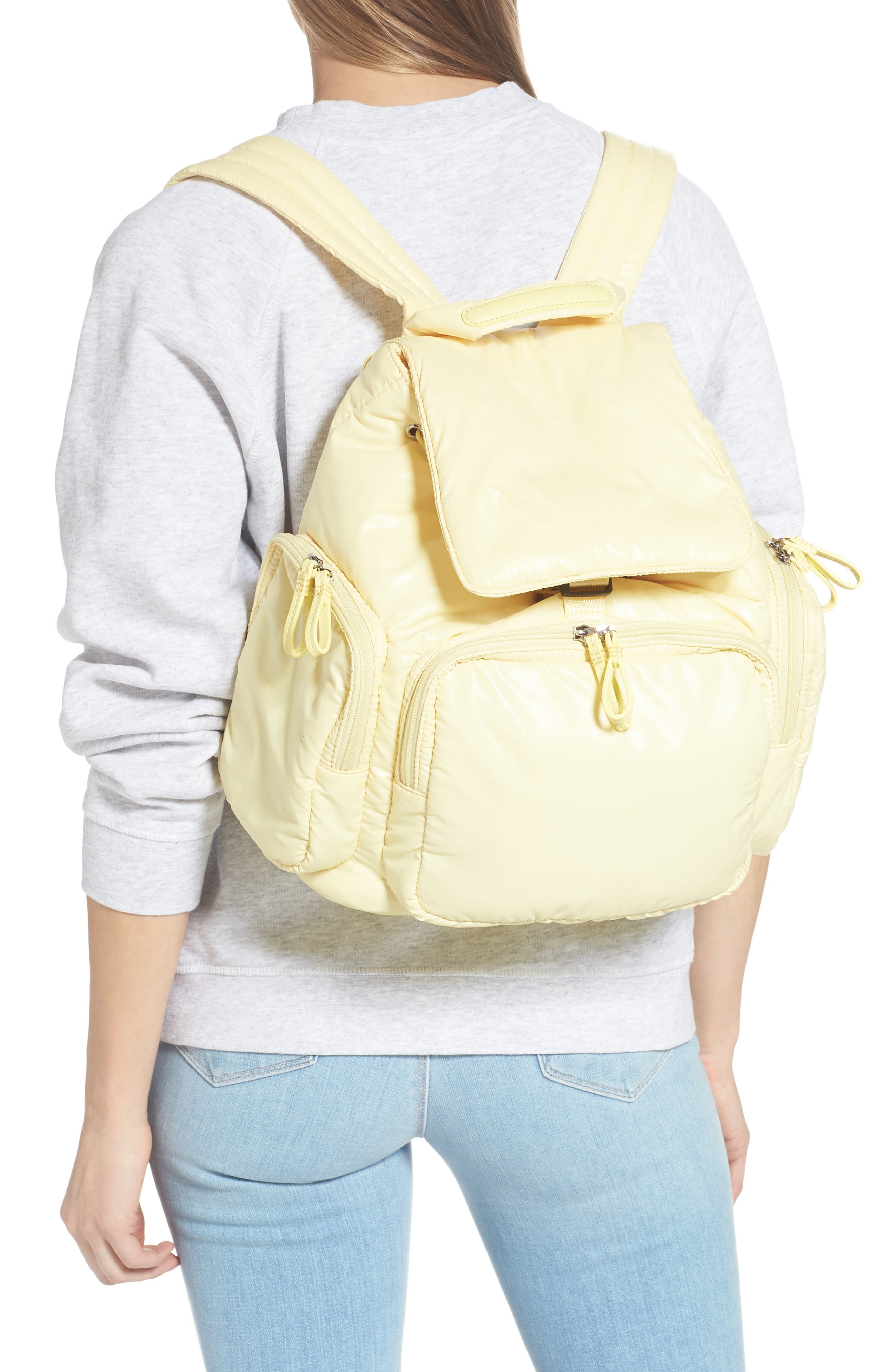 Small Cirrus Backpack, Alternate, color, CUSTARD