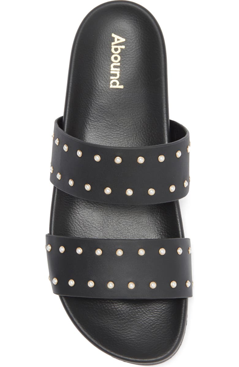 Abound Arleth Faux Pearl Slide Sandal, Alternate, color, Black