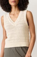 Marine Layer Crochet V-Neck Sweater Vest