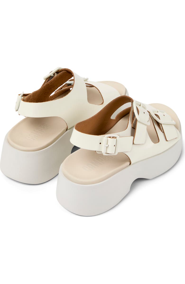 Camper Tasha Platform Sandal, Alternate, color, White Natural