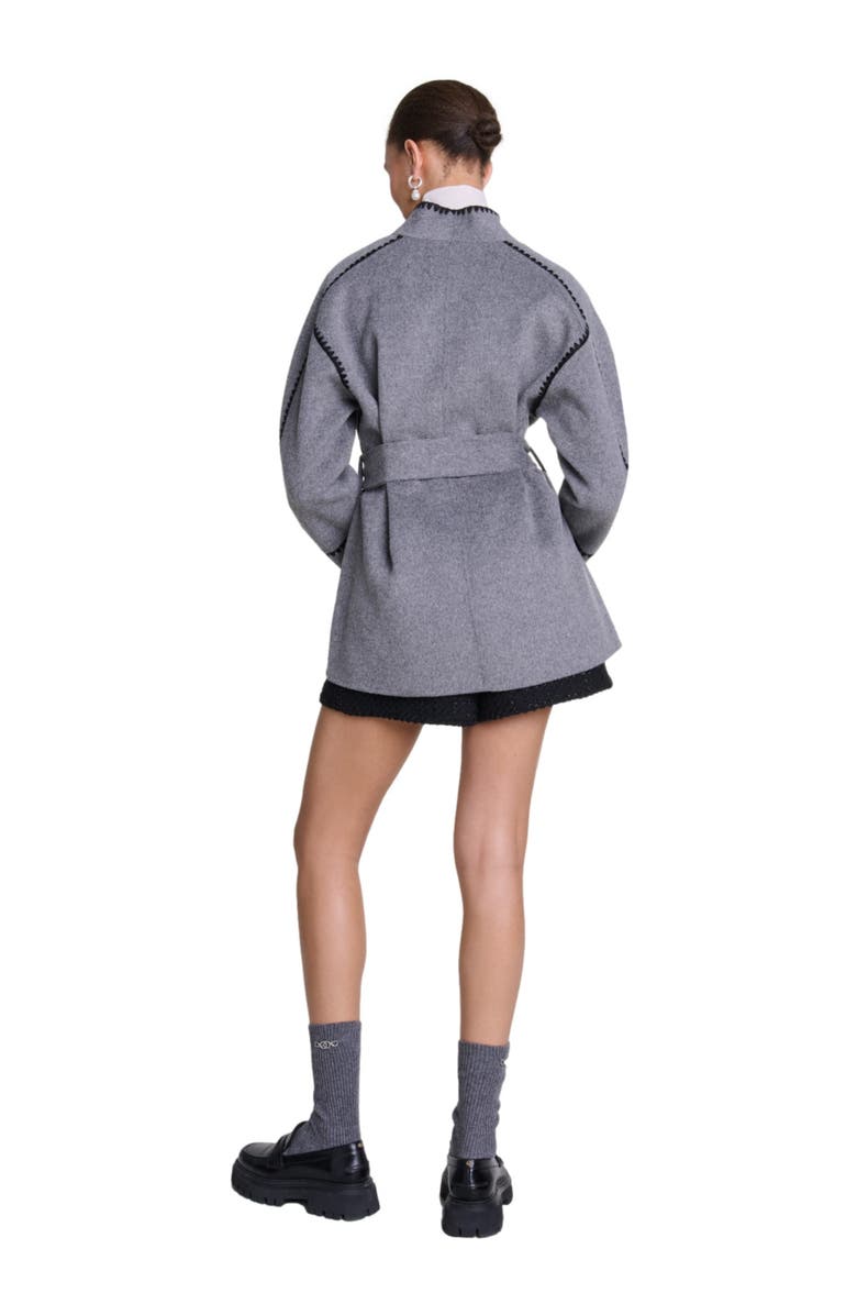 maje Double-faced coat, Alternate, color, 