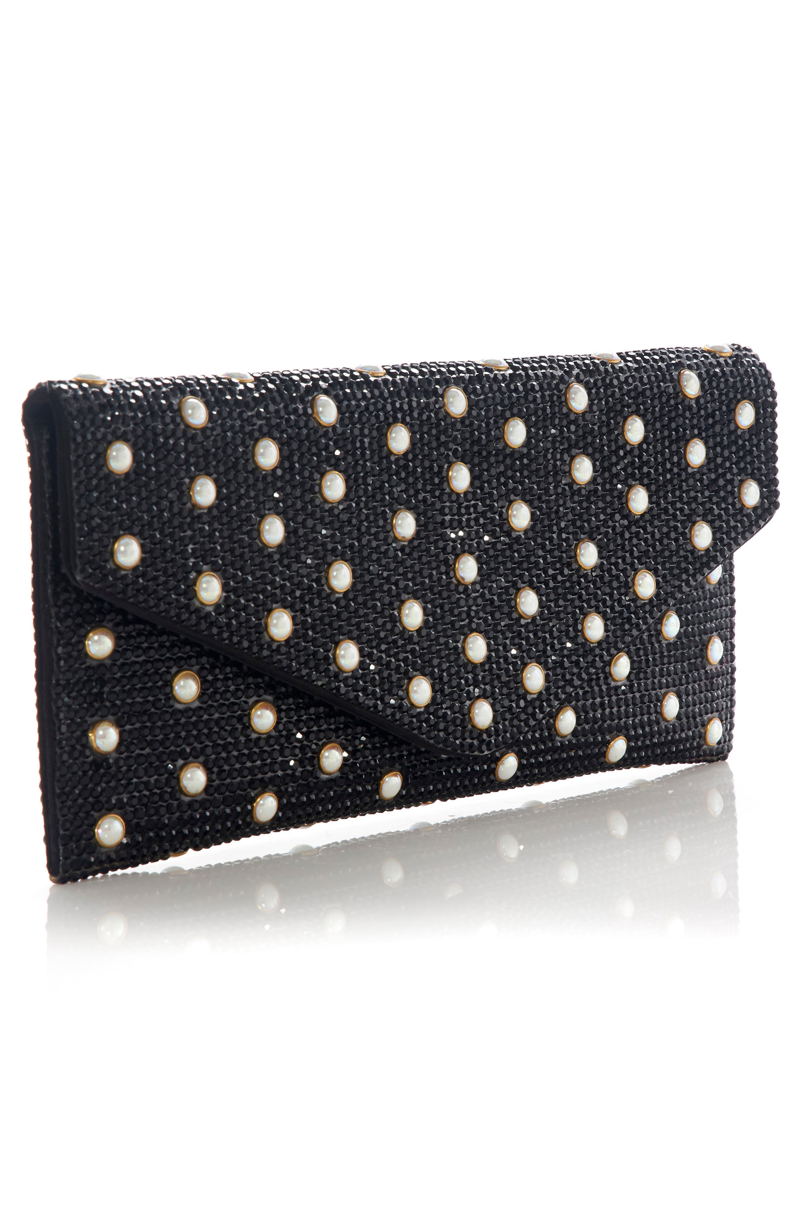 JUDITH LEIBER COUTURE Beaded Envelope Clutch, Alternate, color, 