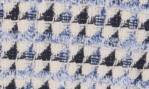 Derek Lam 10 Crosby Marcel Fringe Tweed Jacket In Blanc De Blanc/indigo