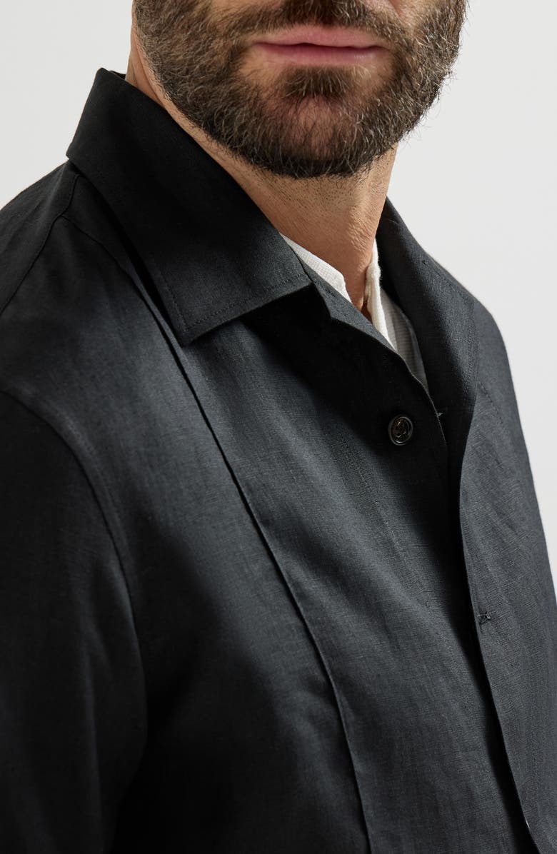 Brunello Cucinelli Shirt with Crête details, Alternate, color, Black