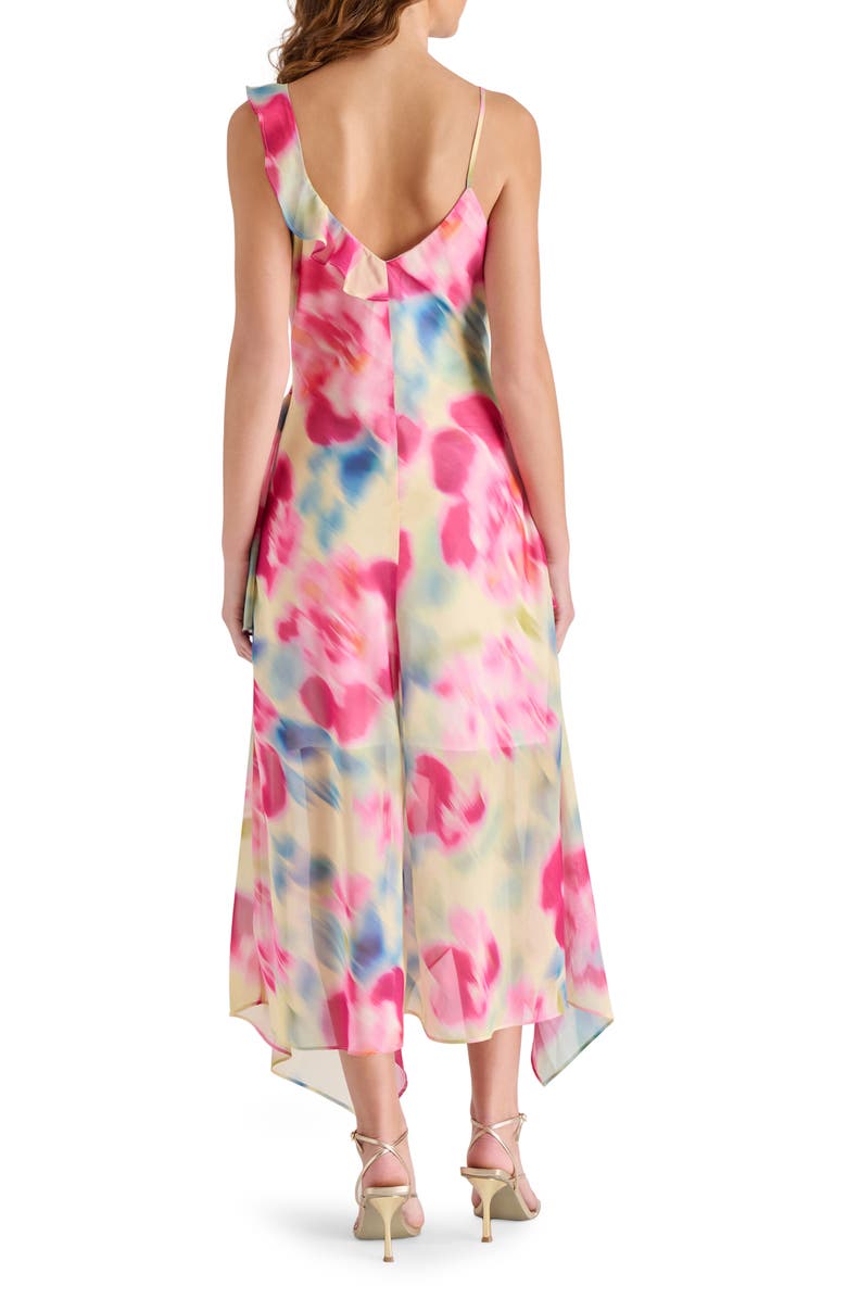 Steve Madden Romy Watercolor Ruffle Midi Dress, Alternate, color, 