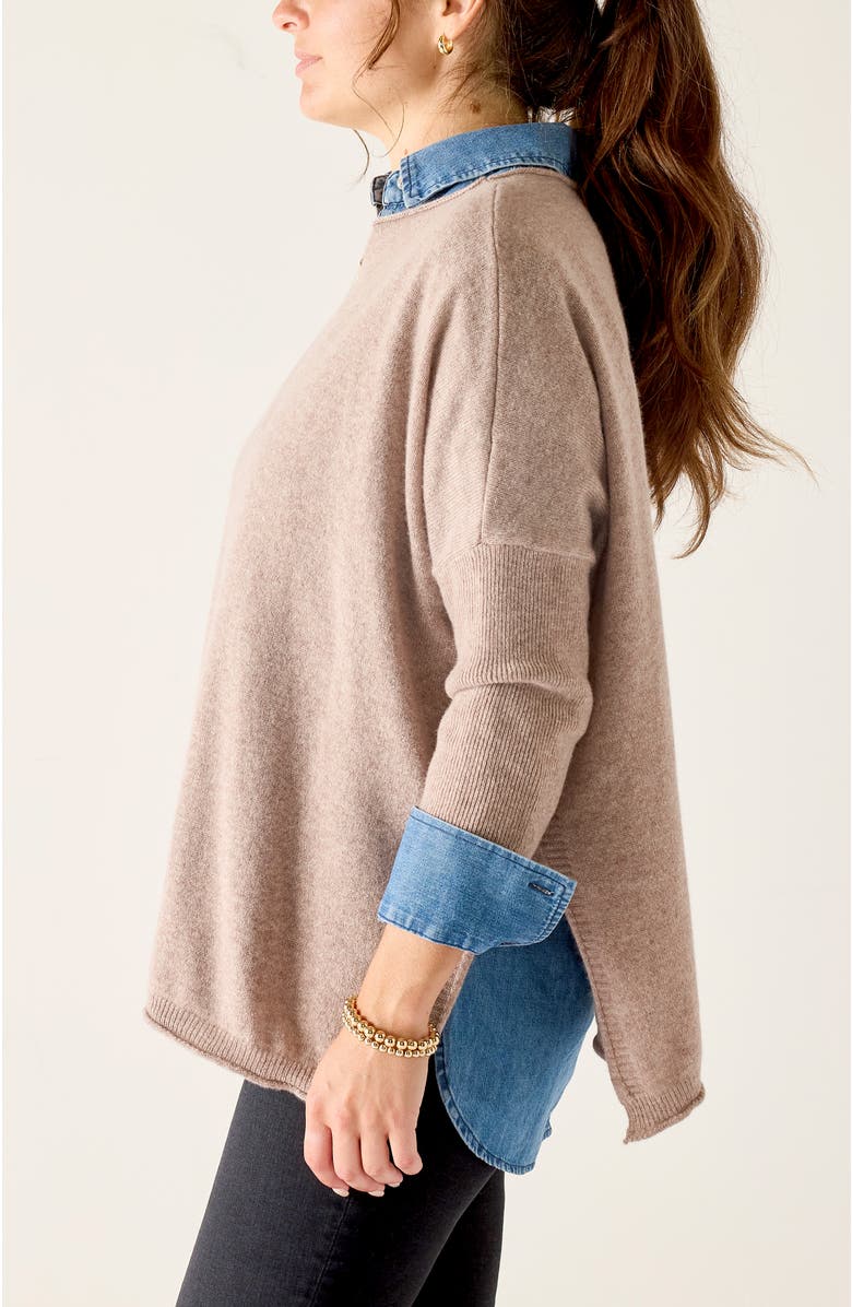 Voyageur by MERSEA Catalina Cashmere Sweater, Alternate, color, Toast