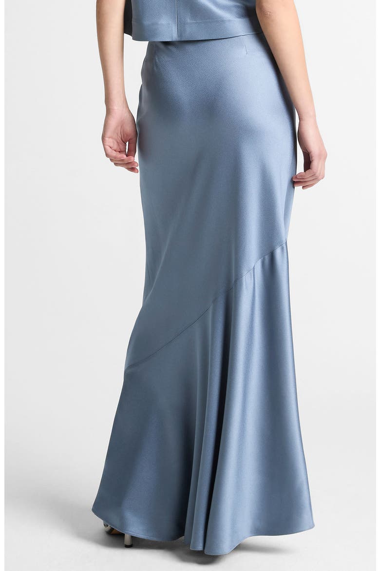 Satin Maxi Skirt, Alternate, color, AZUL
