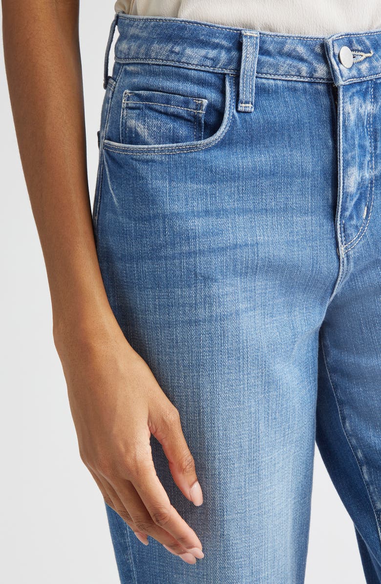 L'AGENCE Tati High Waist Crop Micro Bootcut Jeans, Alternate, color, Rosales