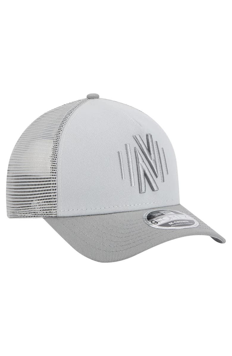 New Era Men's New Era Gray Nashville SC Color Pack 9FORTY A-Frame Adjustable Trucker Hat, Alternate, color,