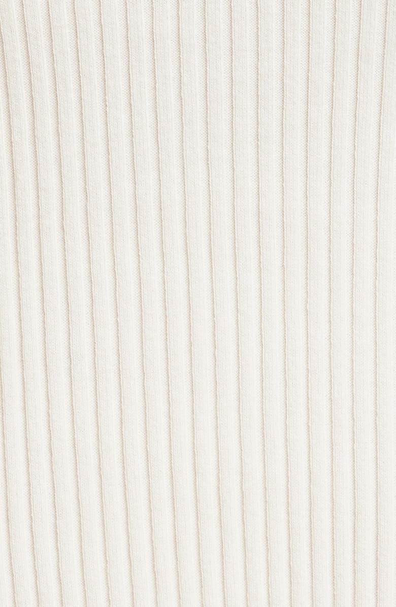 Toccin Ribbed Long Sleeve Cotton & Wool Blend Knit Dress, Alternate, color, Vanilla