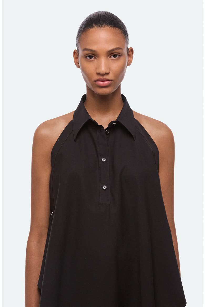 Sleeveless Cotton Shirt, Alternate, color, BLACK