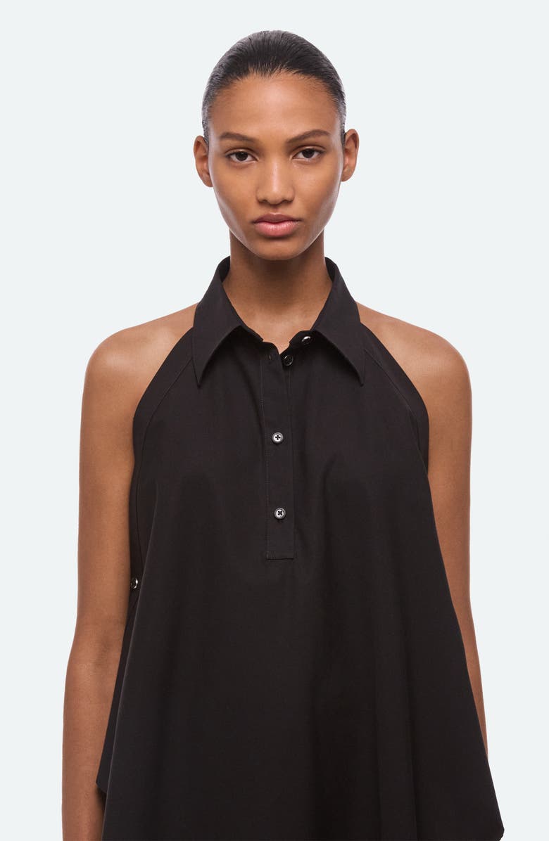 Helmut Lang Sleeveless Cotton Shirt, Alternate, color, Black