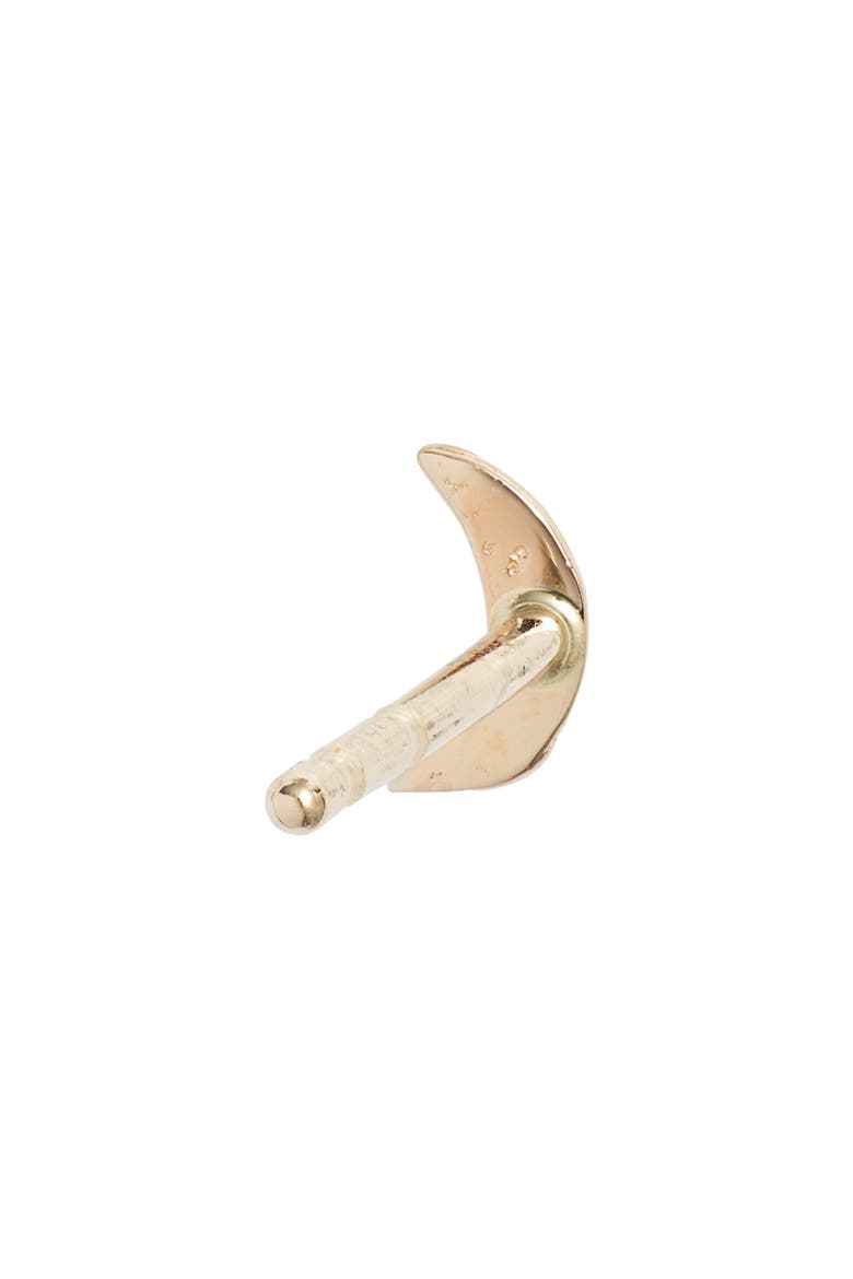 Jac+Jo Moon Single Stud Earring, Alternate, color, GOLD