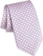 David Donahue Link Pattern Silk Twill Tie