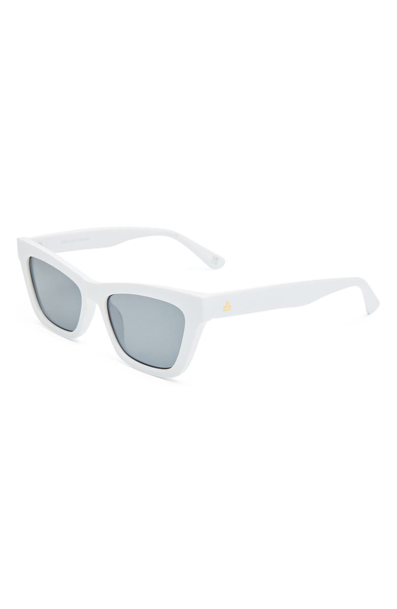 AIRE Amplitude 52mm Cat Eye Sunglasses, Alternate, color, White / Smoke Mono