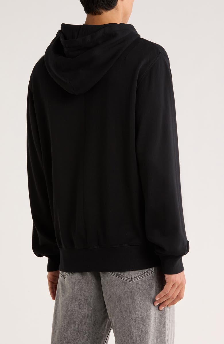 rag & bone Massey French Terry Hoodie, Alternate, color, Black