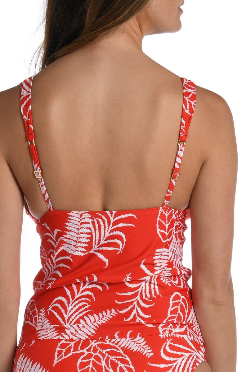 La Blanca Tapestry Halter Tankini Top, Alternate, color,