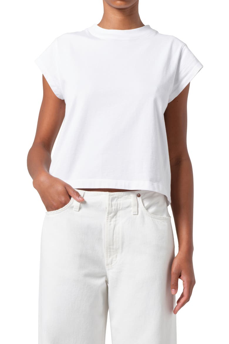 Bryce Cap Sleeve T-Shirt, Main, color, WHITE
