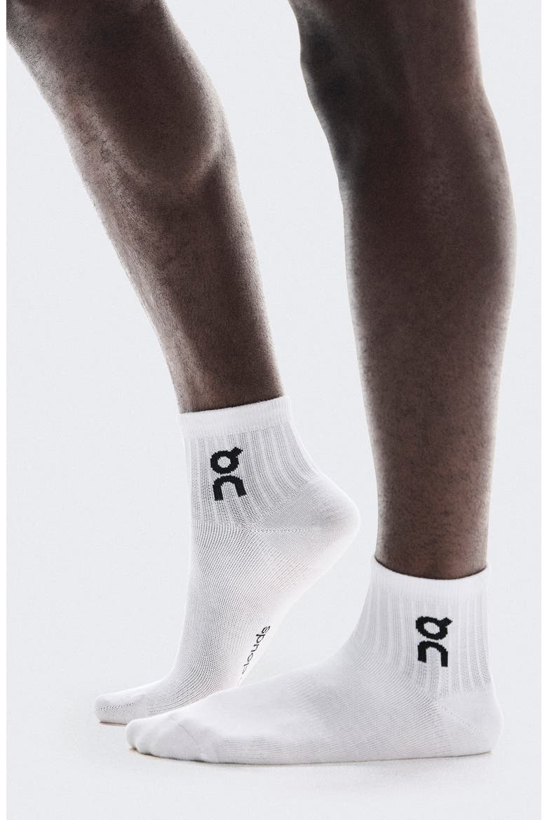 Logo Mid 3-Pack Socks, Main, color, WHITE