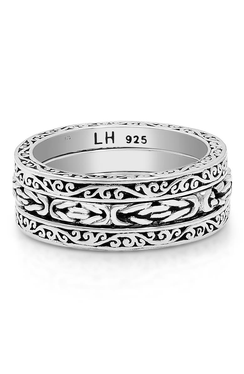 Lois Hill Woven Scroll Set of 3 Stacking Rings, Alternate, color,