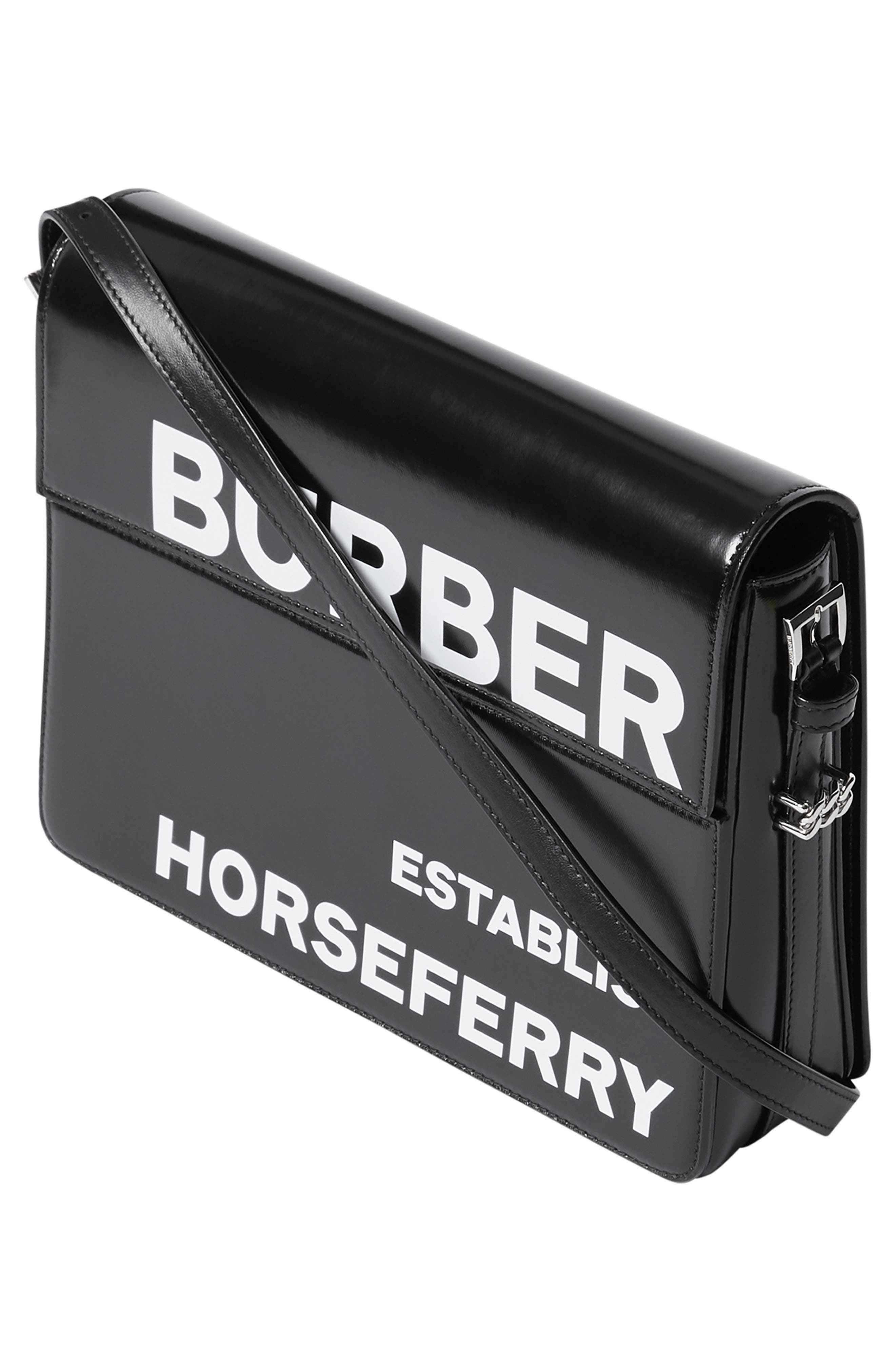 Burberry Large Grace Coated Canvas Shoulder Bag, Alternate, color, 