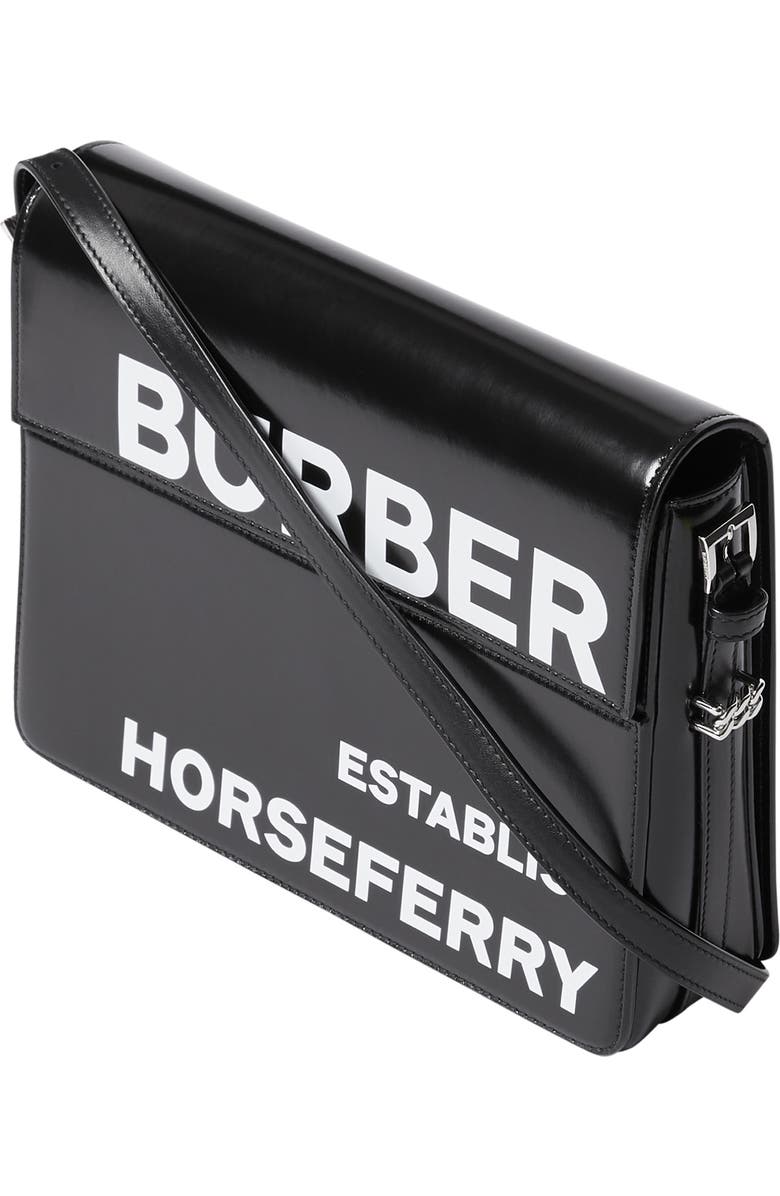 Burberry Large Grace Coated Canvas Shoulder Bag, Alternate, color,