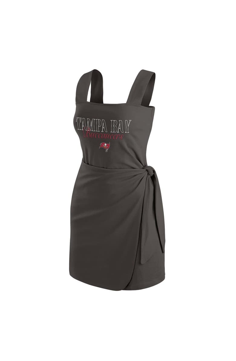 WEAR by Erin Andrews Women's WEAR by Erin Andrews  Pewter Tampa Bay Buccaneers Wrap Dress, Alternate, color, Pewter