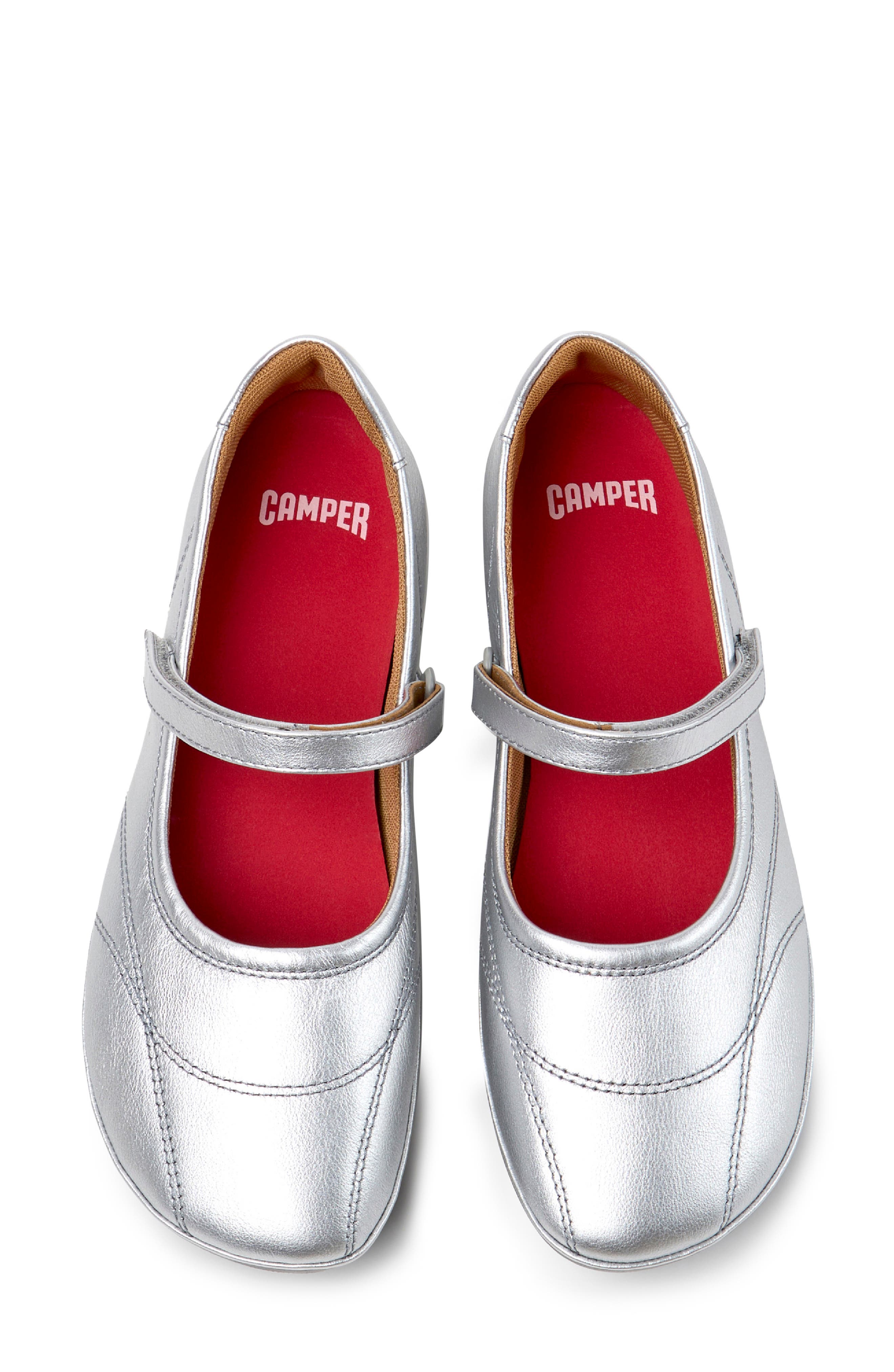 Right Nina Mary Jane Flat, Alternate, color, MEDIUM GRAY