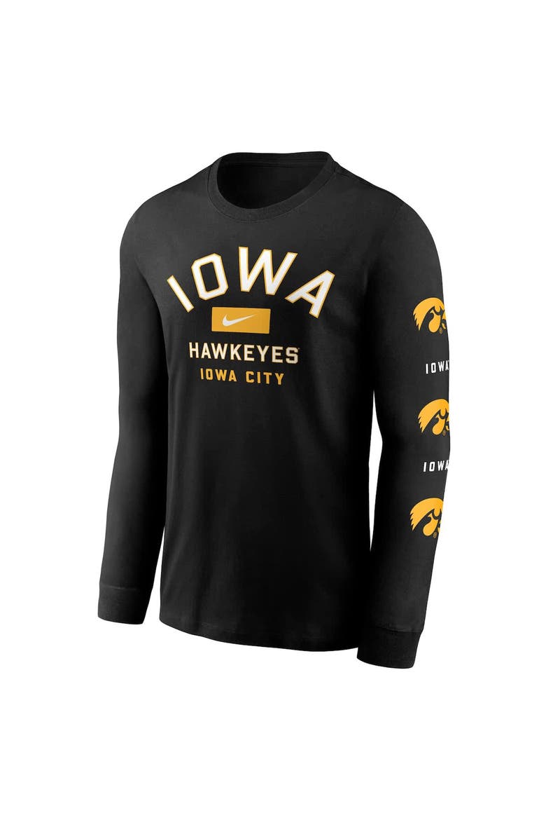 Men's Nike Black Iowa Hawkeyes Classic Location Long Sleeve T-Shirt, Alternate, color, Black