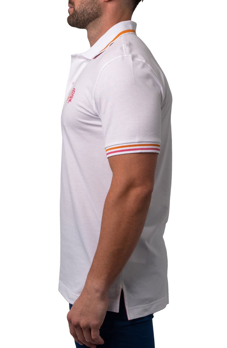 Maceoo Mozart Tipped Cotton Piqué Polo, Alternate, color, 