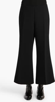 Khaite Walter Double Face Crepe Kick Flare Crop Pants